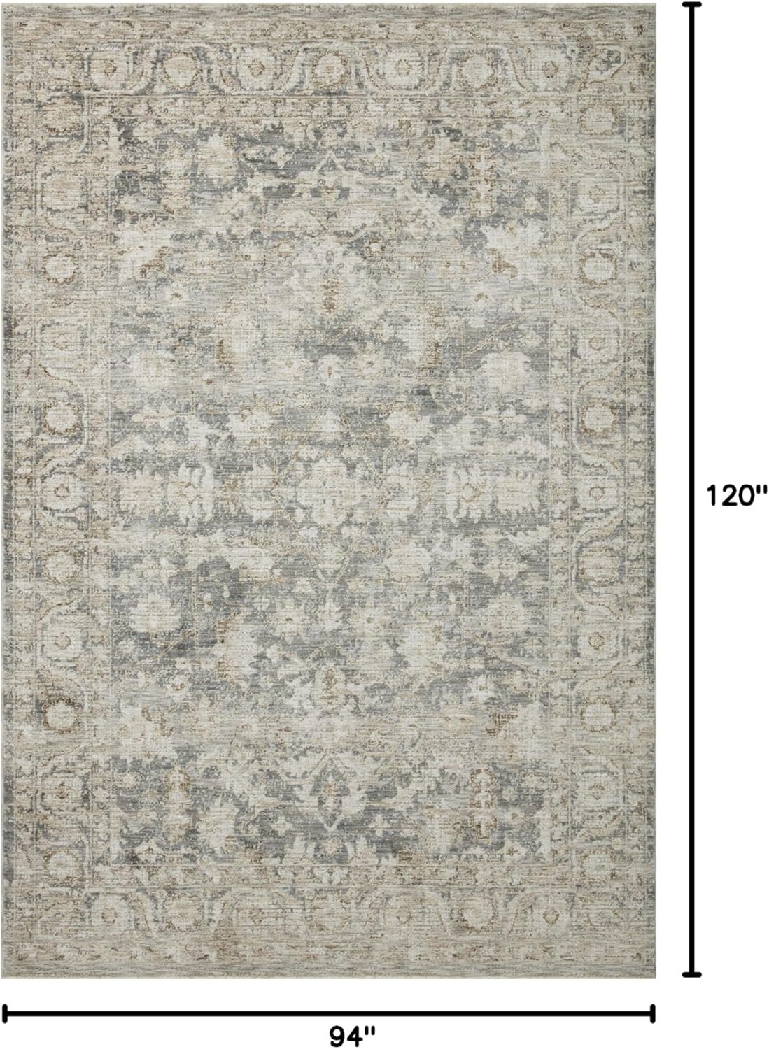 Loloi Honora Collection 7’10” x 10′ Area Rug in Slate/Beige