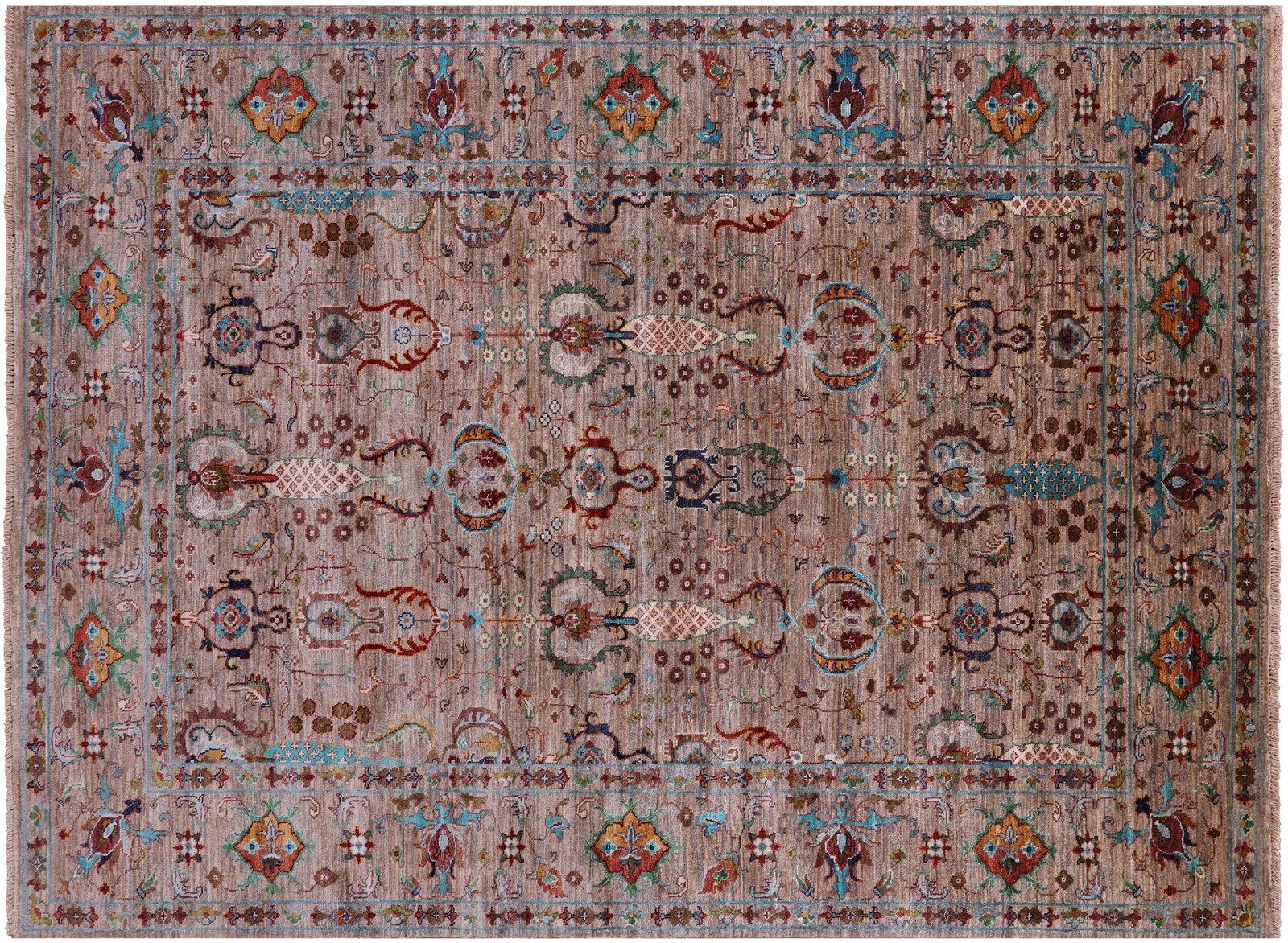 5′ 9″ X 7′ 9″ Traditional Hand Knotted Wool Rug – Q17012