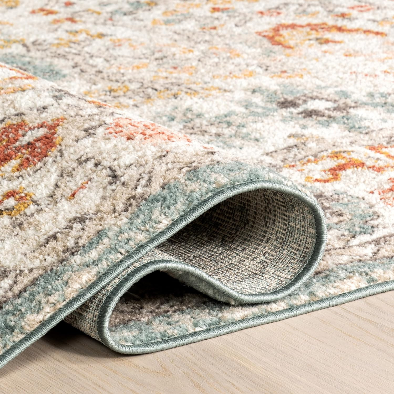 Vintage Oriental Area Rug, Durable & Easy to Clean, Lenore Beige, 8′ x 10