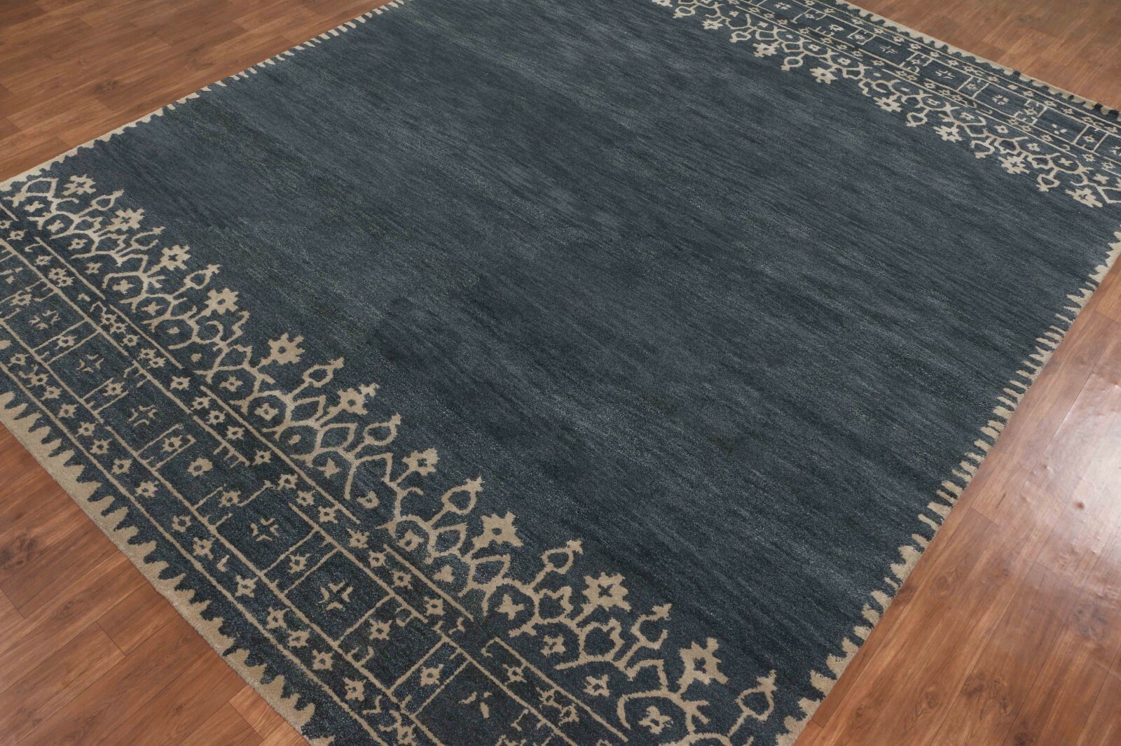 New Theodore Blue Contemporary Handmade Tufted Modern Design 100% Wool Area Rugs