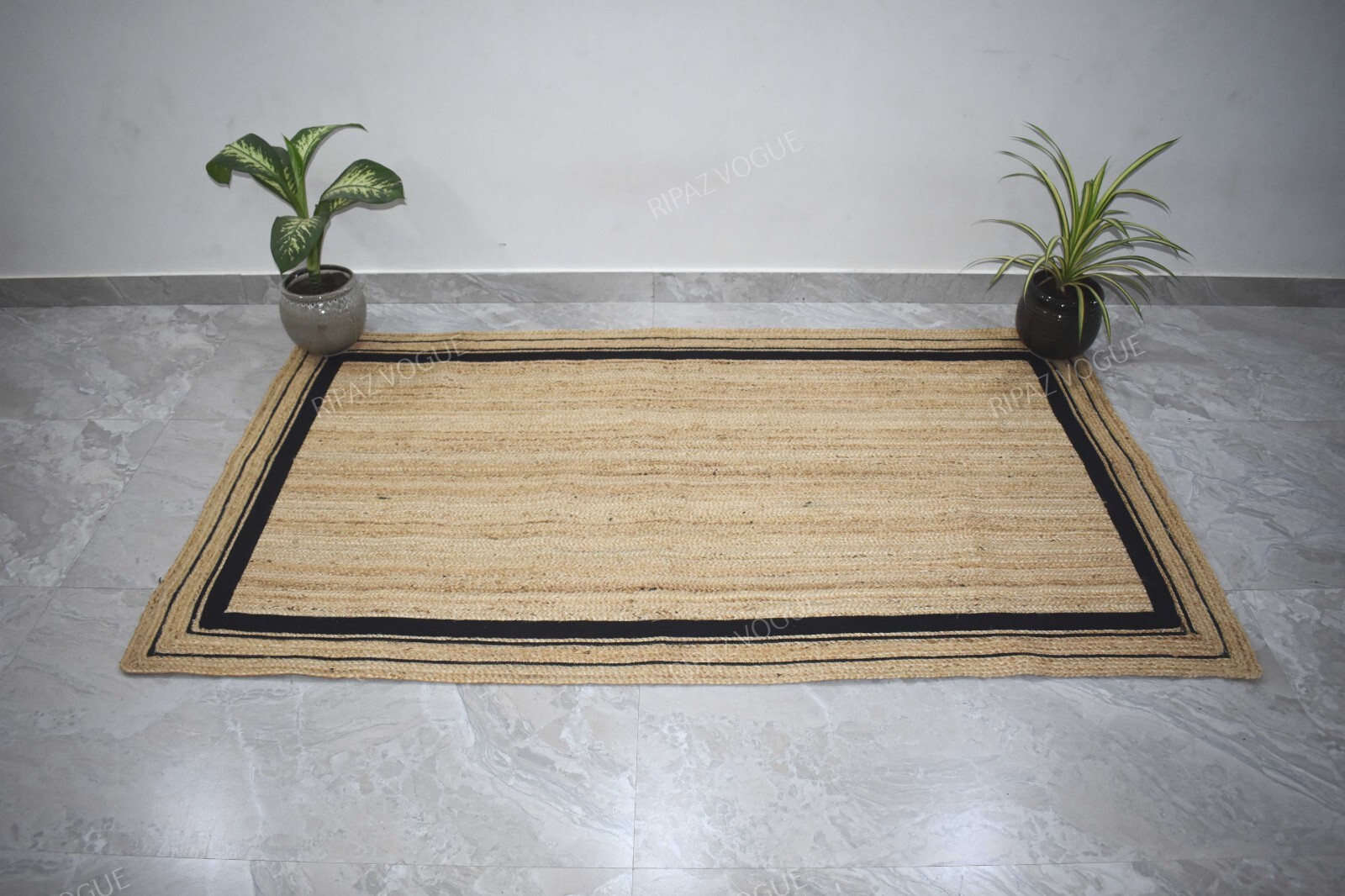 Floor Rug Rectangle Natural Jute Braided Farmhouse Jute Rug Indoor Carpet Runner