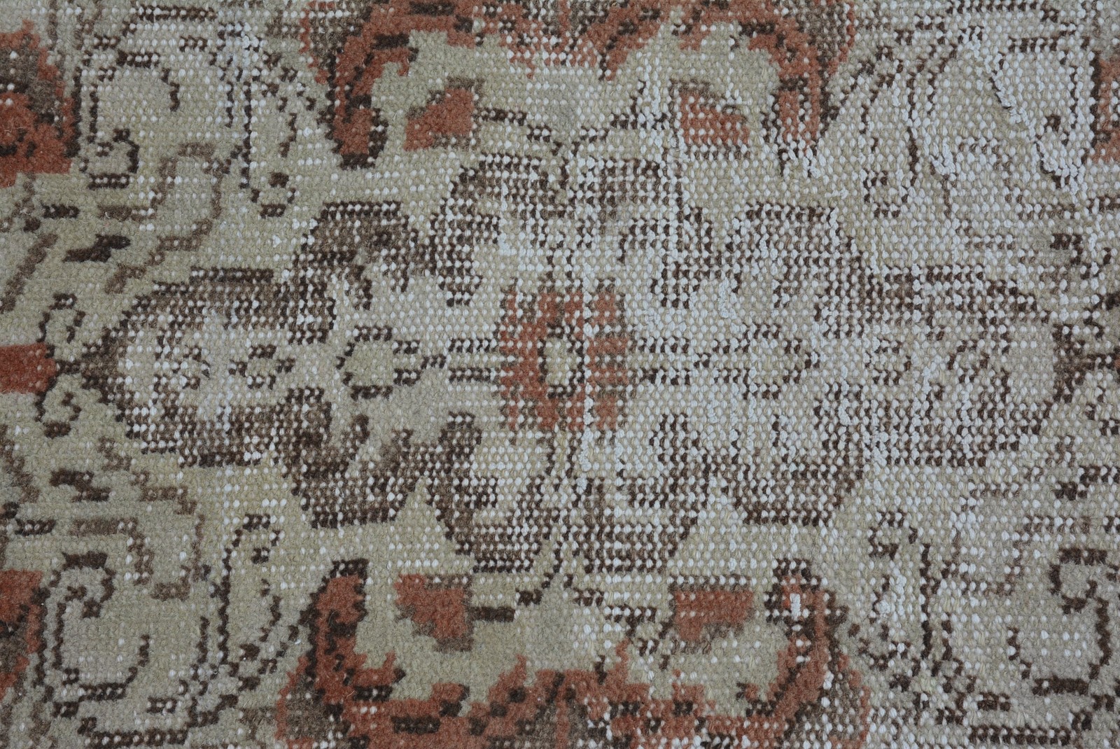 Turkish Rug 4,6×8,8 ft (140×267 cm), Brown Floral Vintage Rug