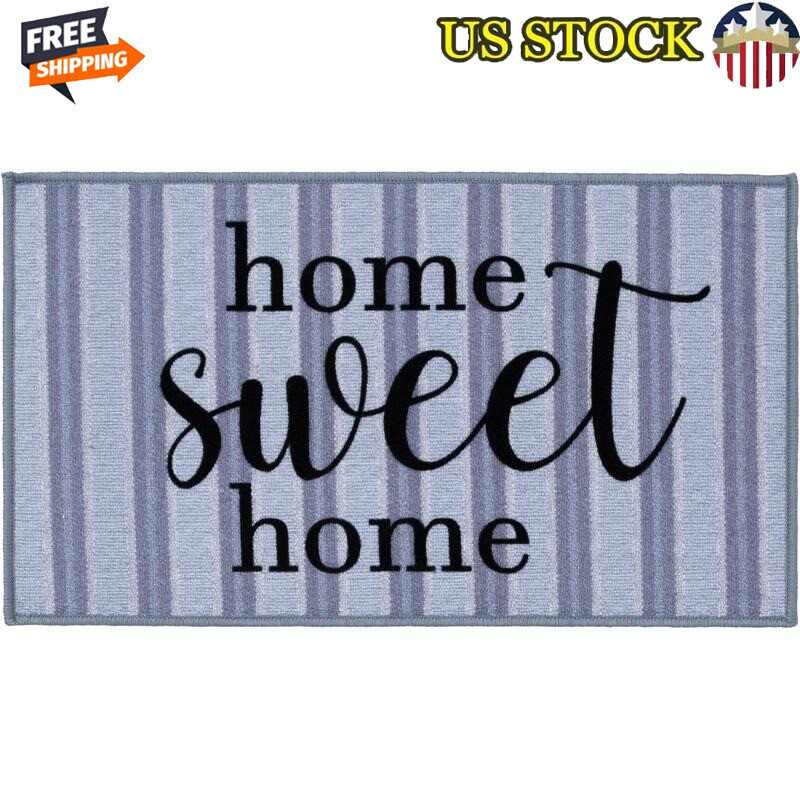 Indoor Accent Rug Striped Durable Stain Resistant Skid Resistant Anti Fouling US