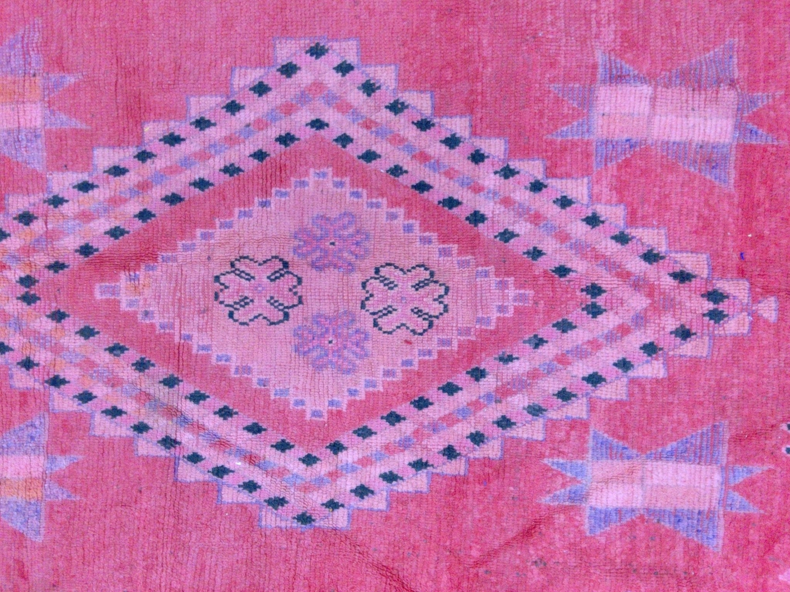 Large Vintage Handmade Berber Moroccan Organic Rug – 13ftx6ft3