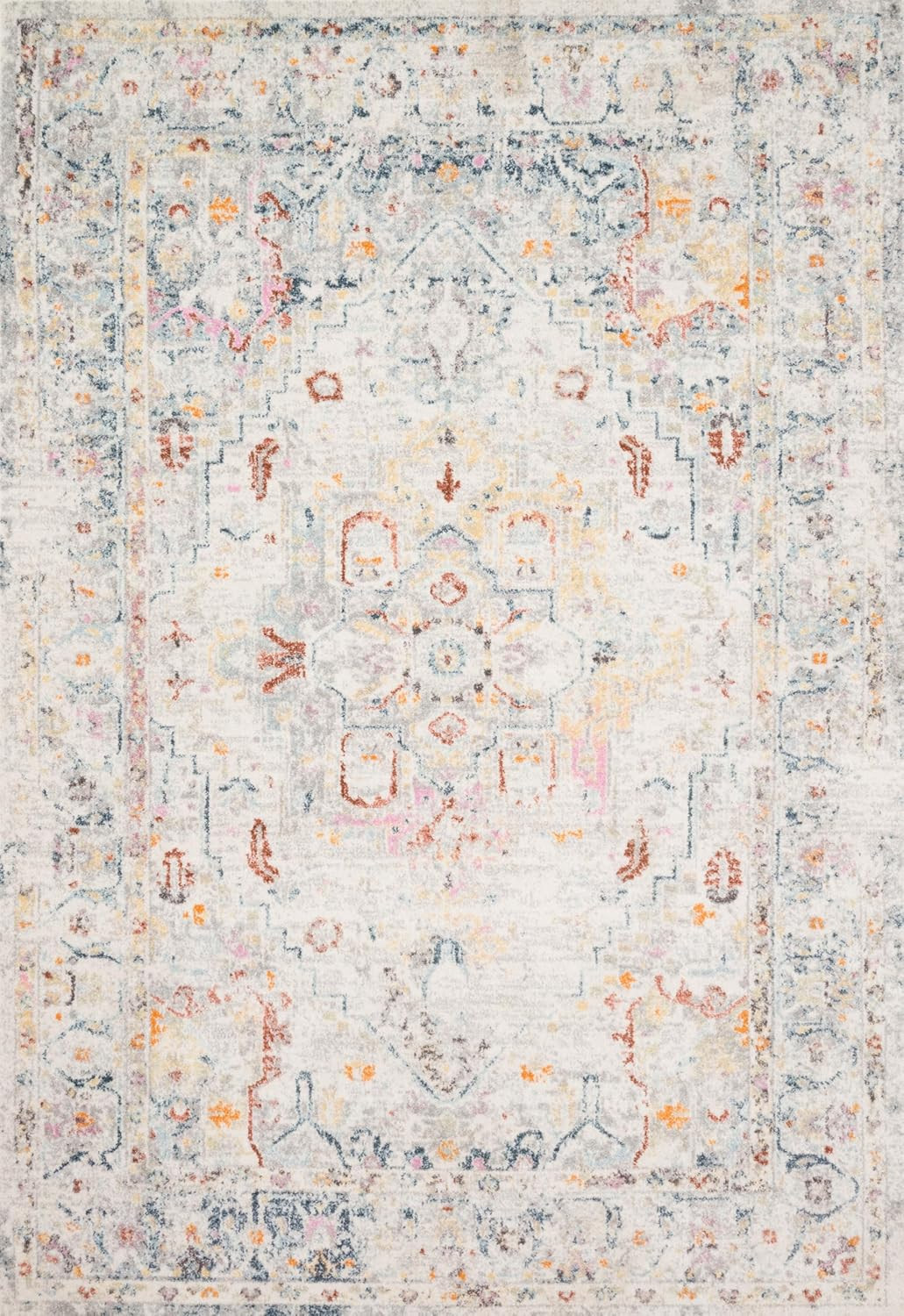 Clara Collection 9’3″ x 13′ Light Grey Multi Area Rug – Stylish & Durable