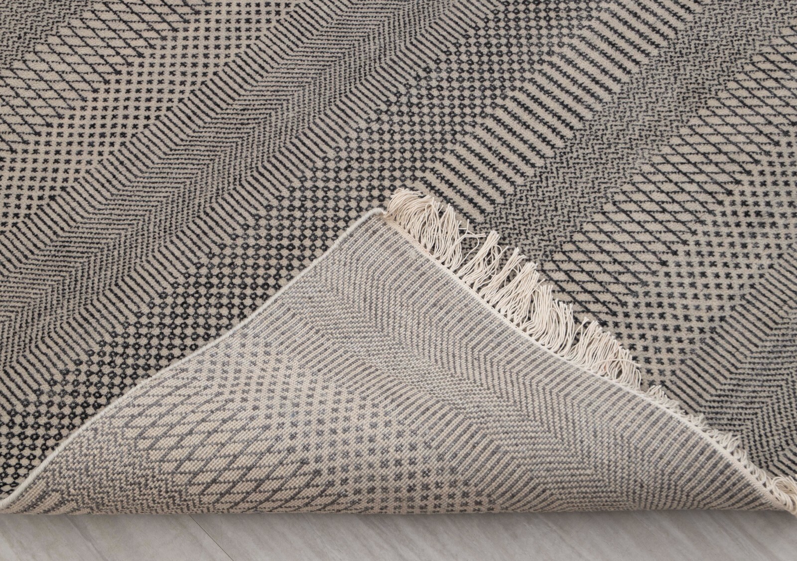 10×14 Silver Charcoal Modern Style Soft Wool & Silk Contemporary Handmade Rug