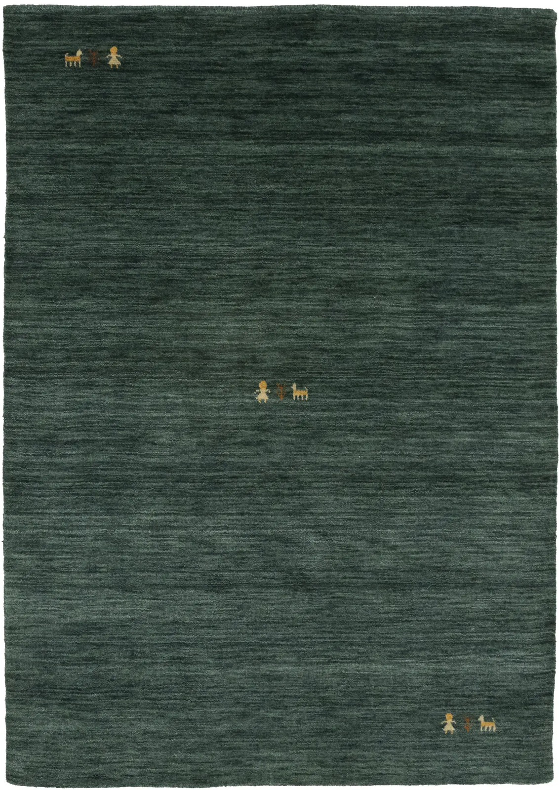 Dark Green Tribal Design Handmade 4X6 Gabbeh Modern Rug Kids Room Floor Carpet