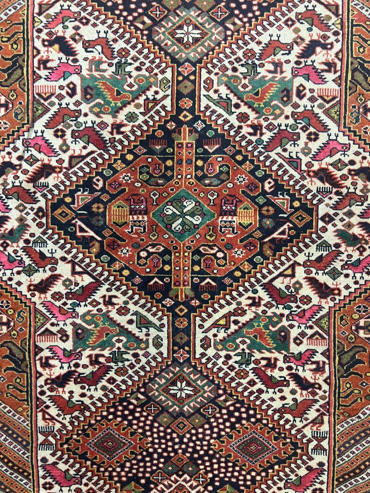 4’3″ x 6’6″ Turkeman Oriental Rug – 1950s – Hand Made – Full Pile – 100% Wool