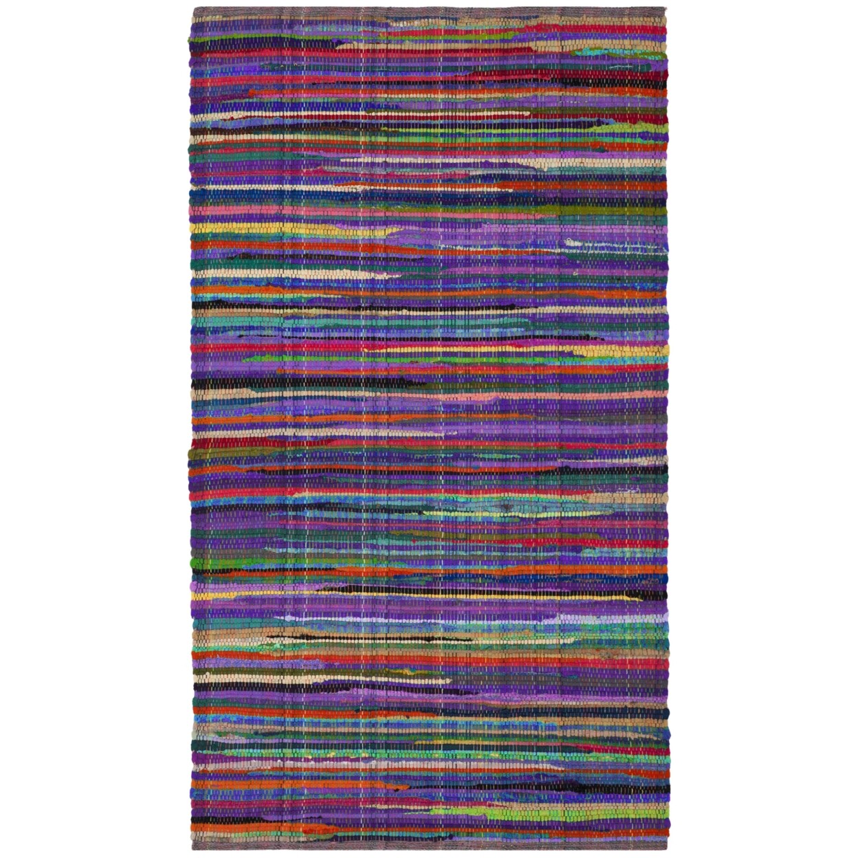 SAFAVIEH Rag Rug RAR240C Handwoven Purple / Multi Rug