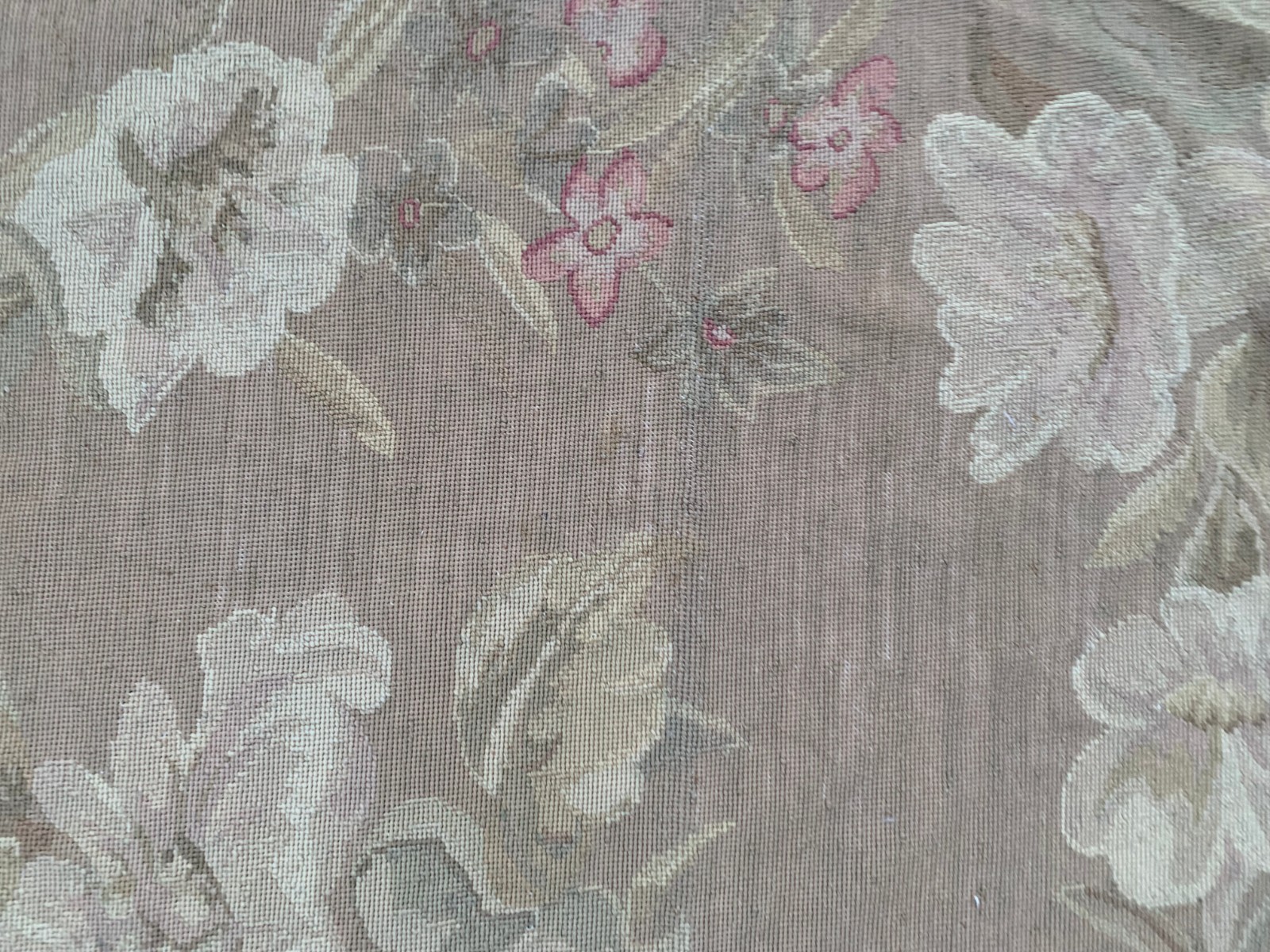 Vintage French Aubusson Needlepoint Chain stitch Bed Room Rug 4×6 ft Free Ship