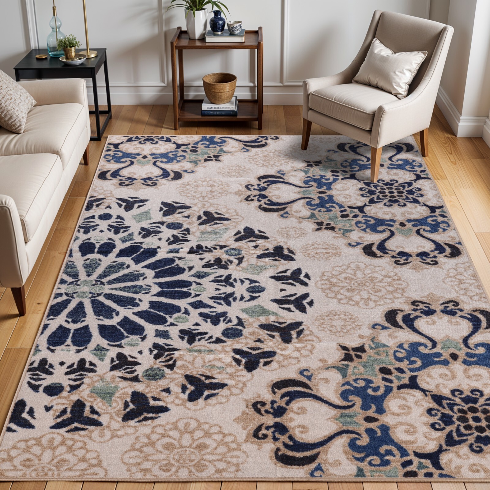 Thalia Modern Medallion Bohemian Moth Resistant Modern Indoor Area Rug or Runner