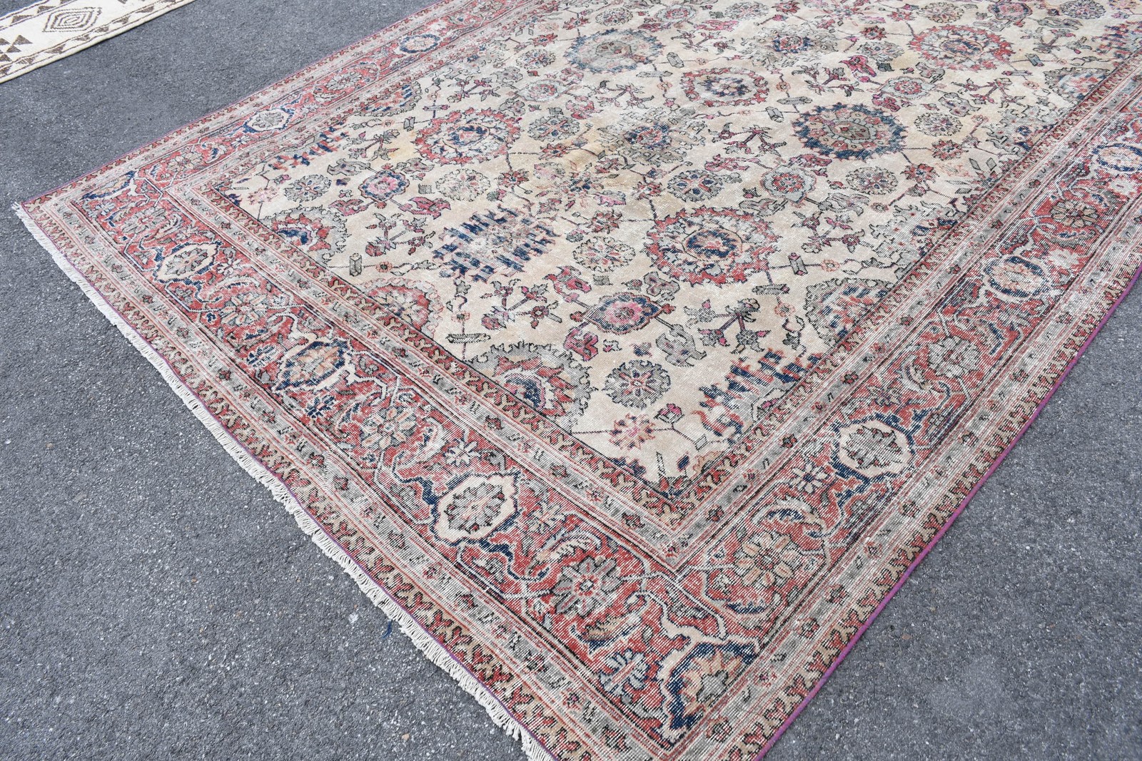 Turkish Rug, Oversize 8,1×10,9 ft Rug, Red Animal Print Rug