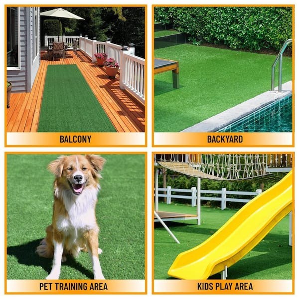 Artificial Grass Runner Rug 3×10 Green Indoor Outdoor Waterproof Turf Carpet Mat