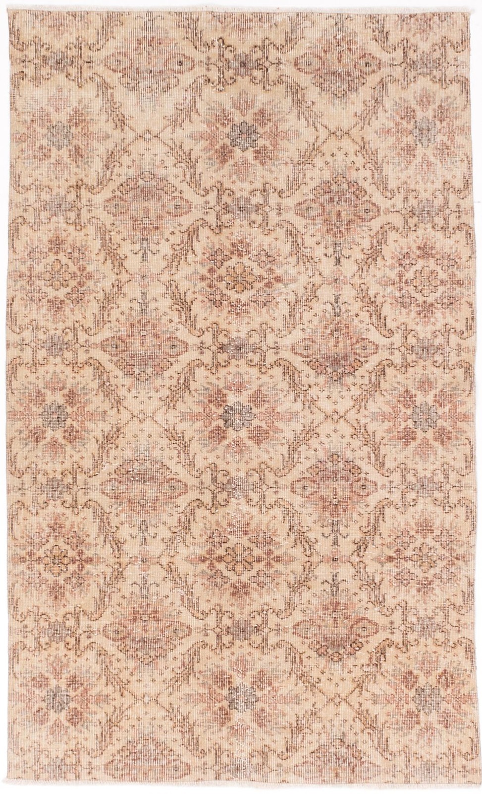 Vintage Traditional Hand-Knotted Area Rug 4’1″ x 6’9″ Oriental Wool Carpet