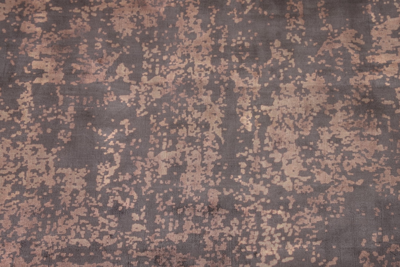 Abstract Indian Hand-knotted Wool Rug 7×9 ft Modern Design