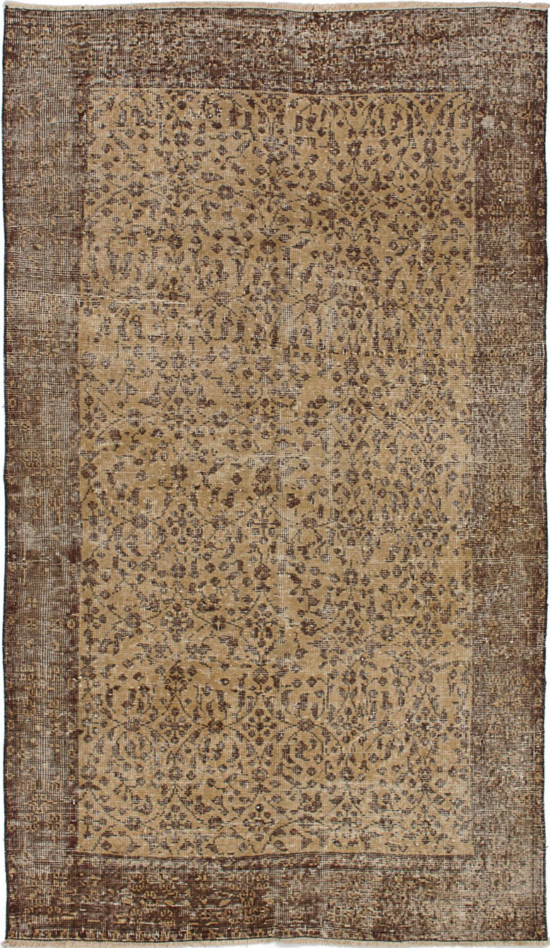 Vintage Hand-Knotted Area Rug 4’1″ x 7’2″ Traditional Wool Carpet