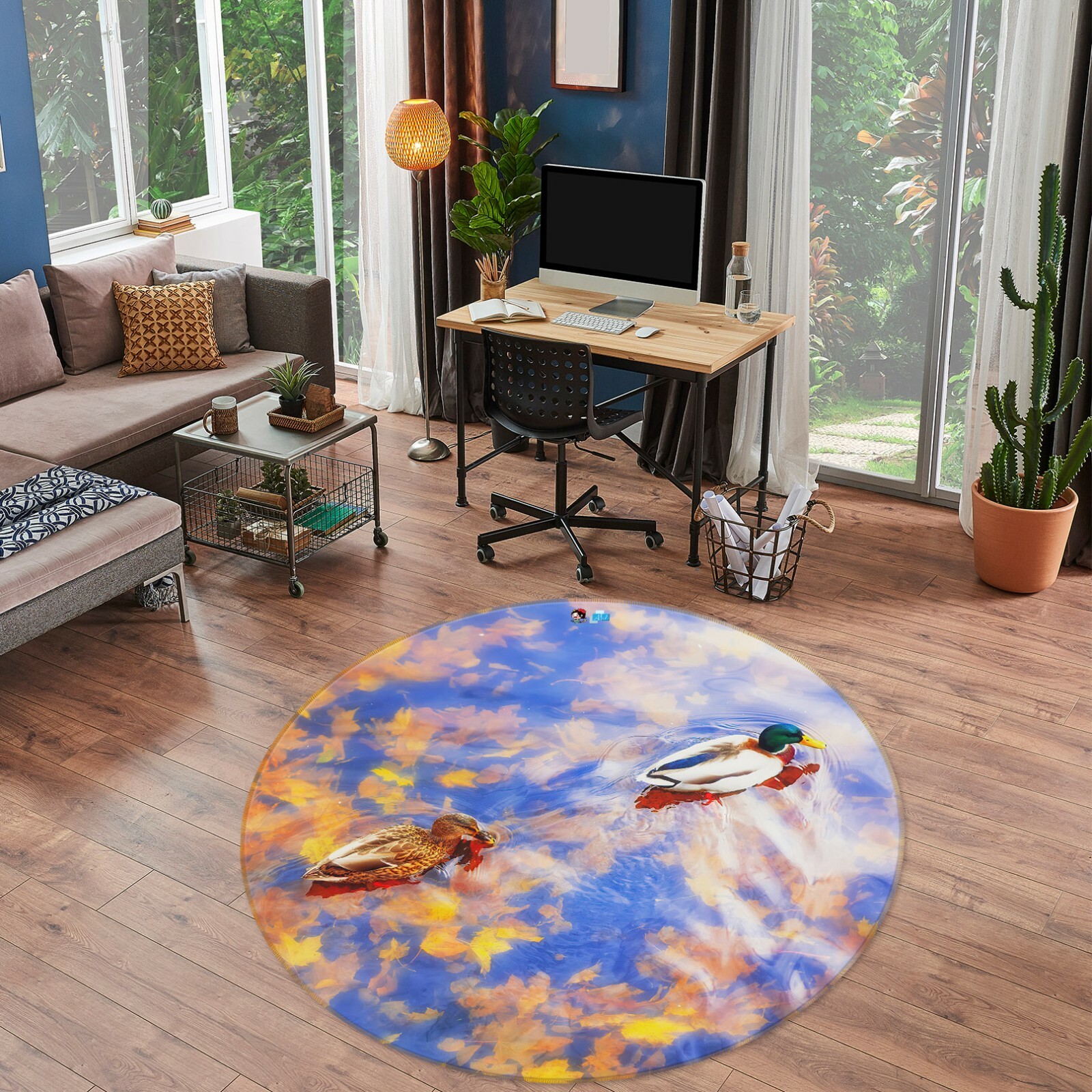 3D Duck River ZHUA3303 Game Non Slip Rug Mat Photo Carpet Zoe