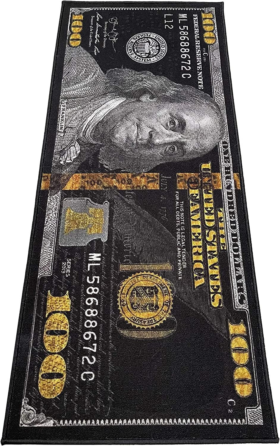 Black Money Rugs 100 Dollar Bill Area Rug Door Mat Runner For L