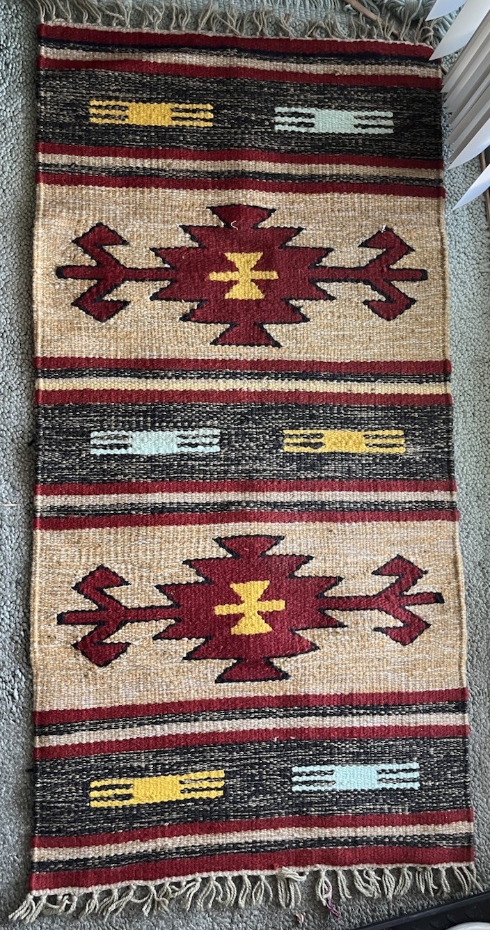 Handwoven Pure Thick wool kilim rug runner Made In Egypt 55×21 inches