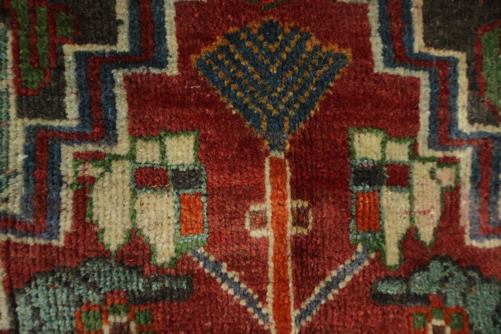 Vintage Traditional Tribal Area Rug 5×8 Wool Hand-knotted Geometric Nomad Carpet