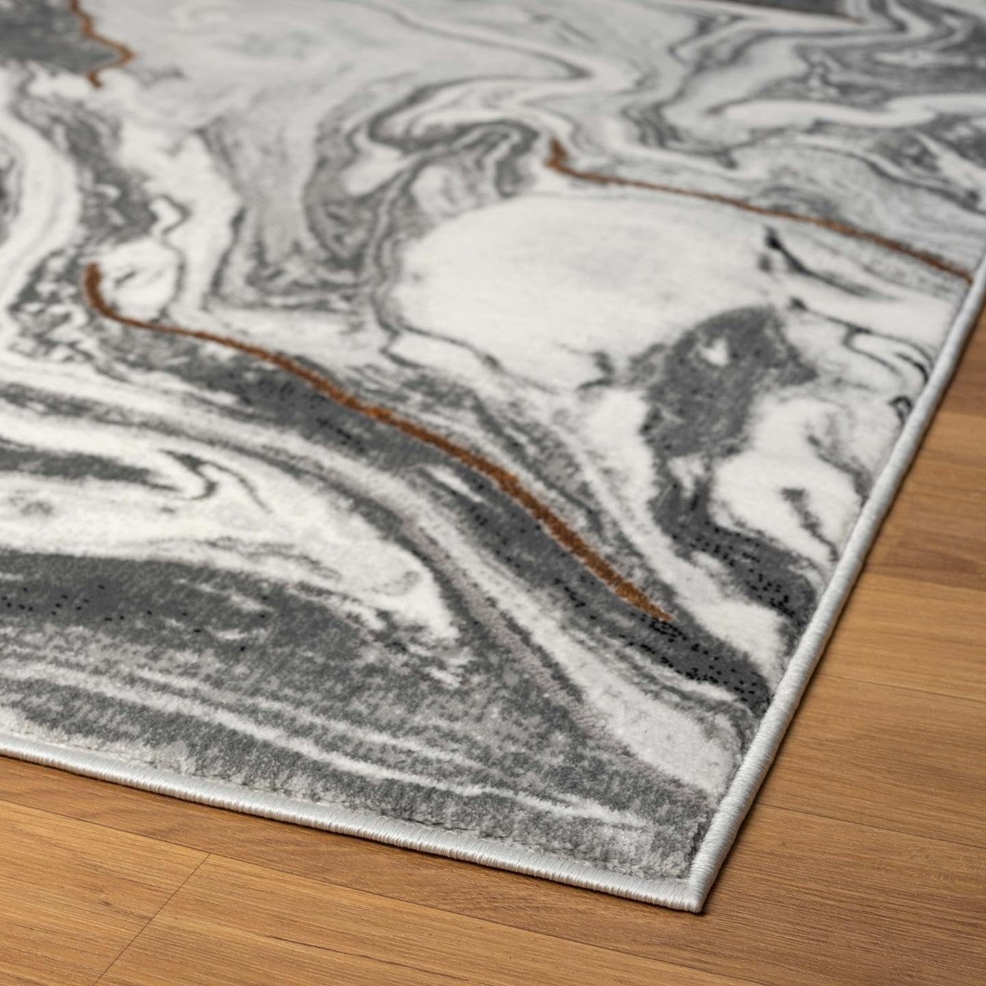 Luxe Weavers Marble Abstract Pattern Gray 6X9 Area Rug 2180 Gray 6X9