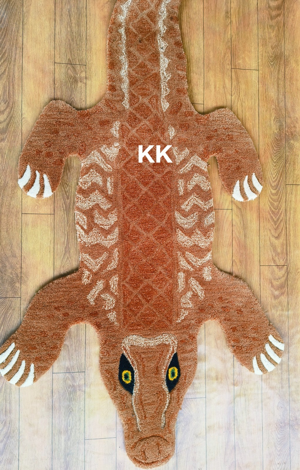 Crocodile Rugs Handmade 100% Woolen Hand Tufted For Home Decoration