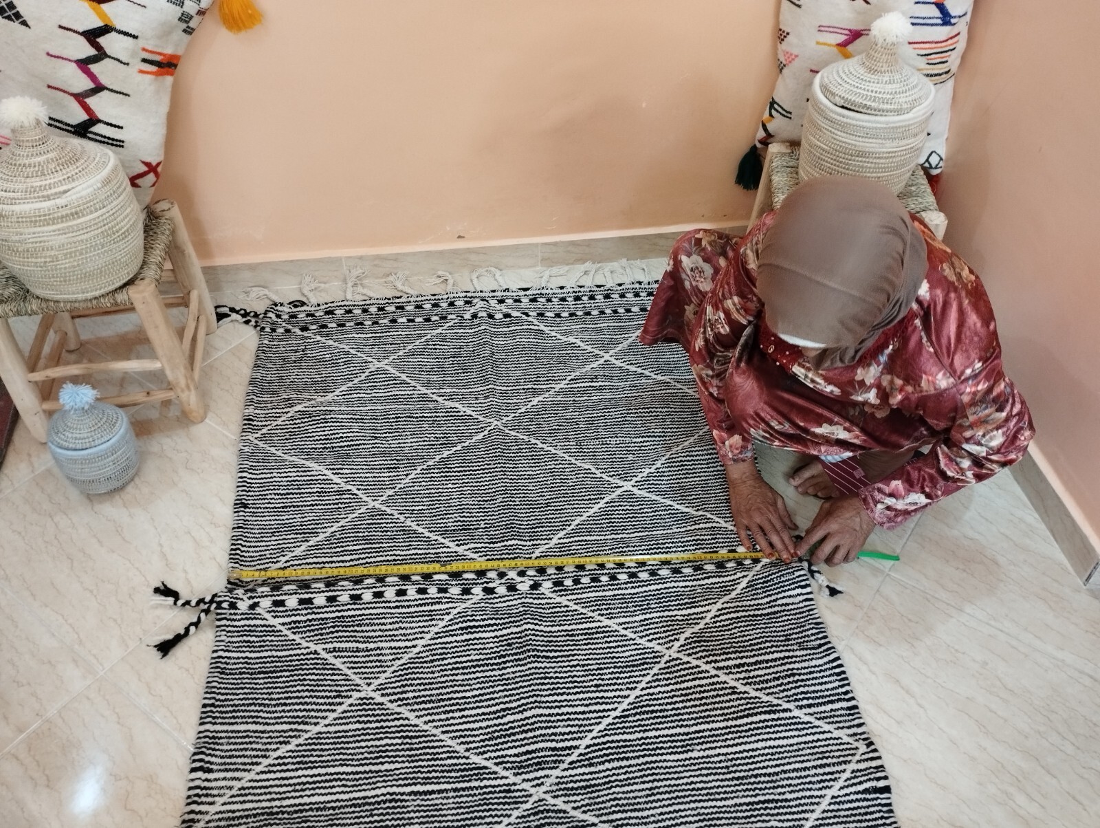 Moroccan Rug | Handmade Berber Rug Flatweave | Zanafi Kilim Rug zanafi rug