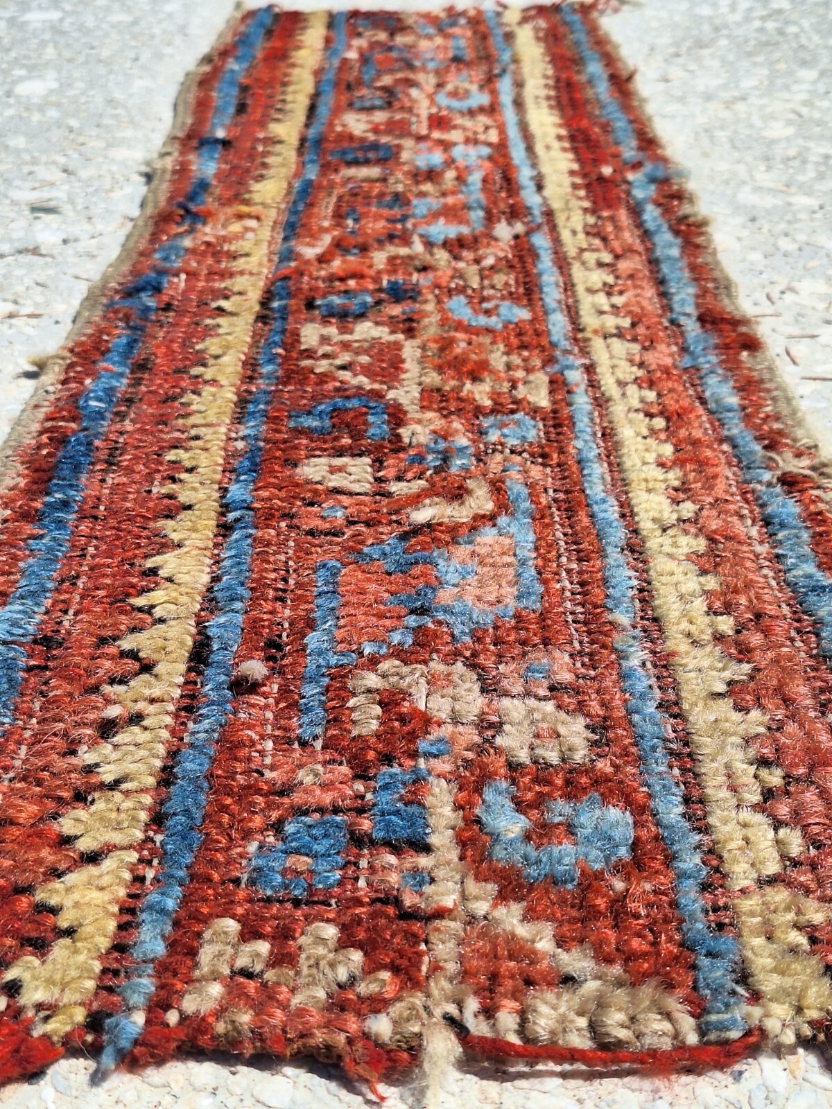 1850s An Antique Turkish-Uşak Hand Woven Fragment Rug, Collectible Rare Rug