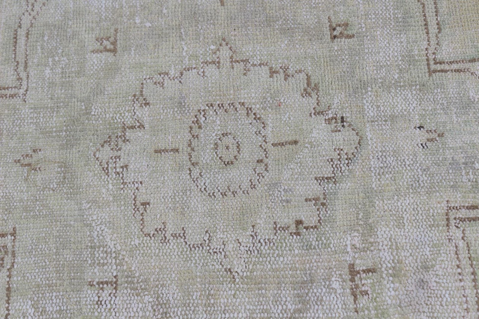 5,6×8,8 ft Vintage Turkish Rug, Large Rug, White Wool Rug