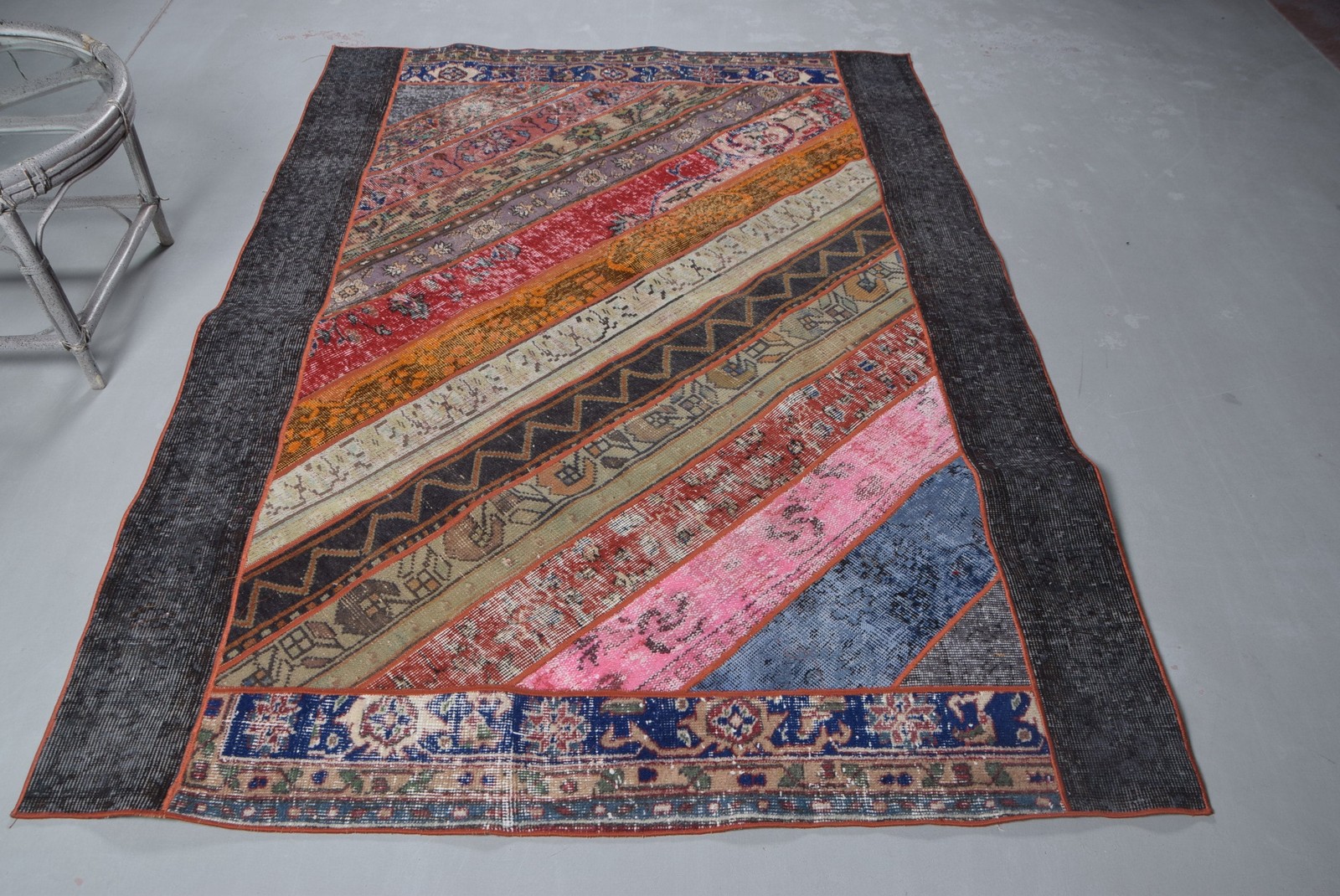 5,4×7,5 ft Rug, Vintage Turkish Rug, Red Wool Rug