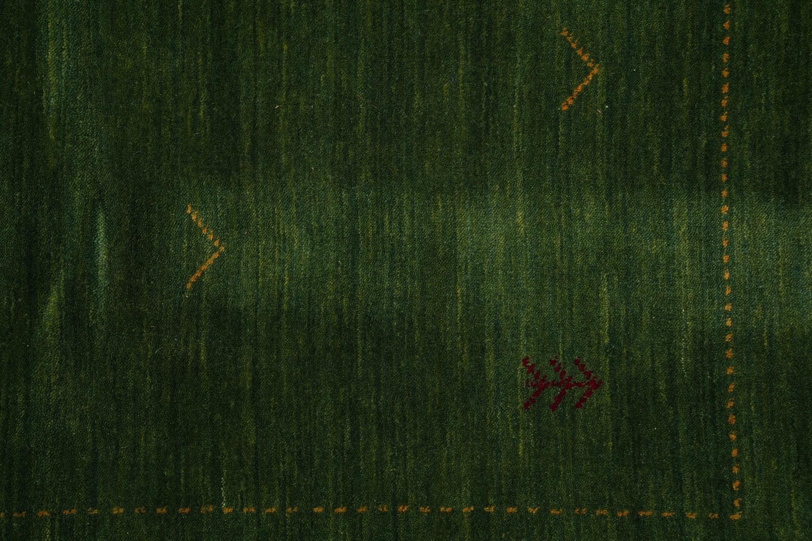 9 x 12 Solid Plain Green Wool Rug #F-4622