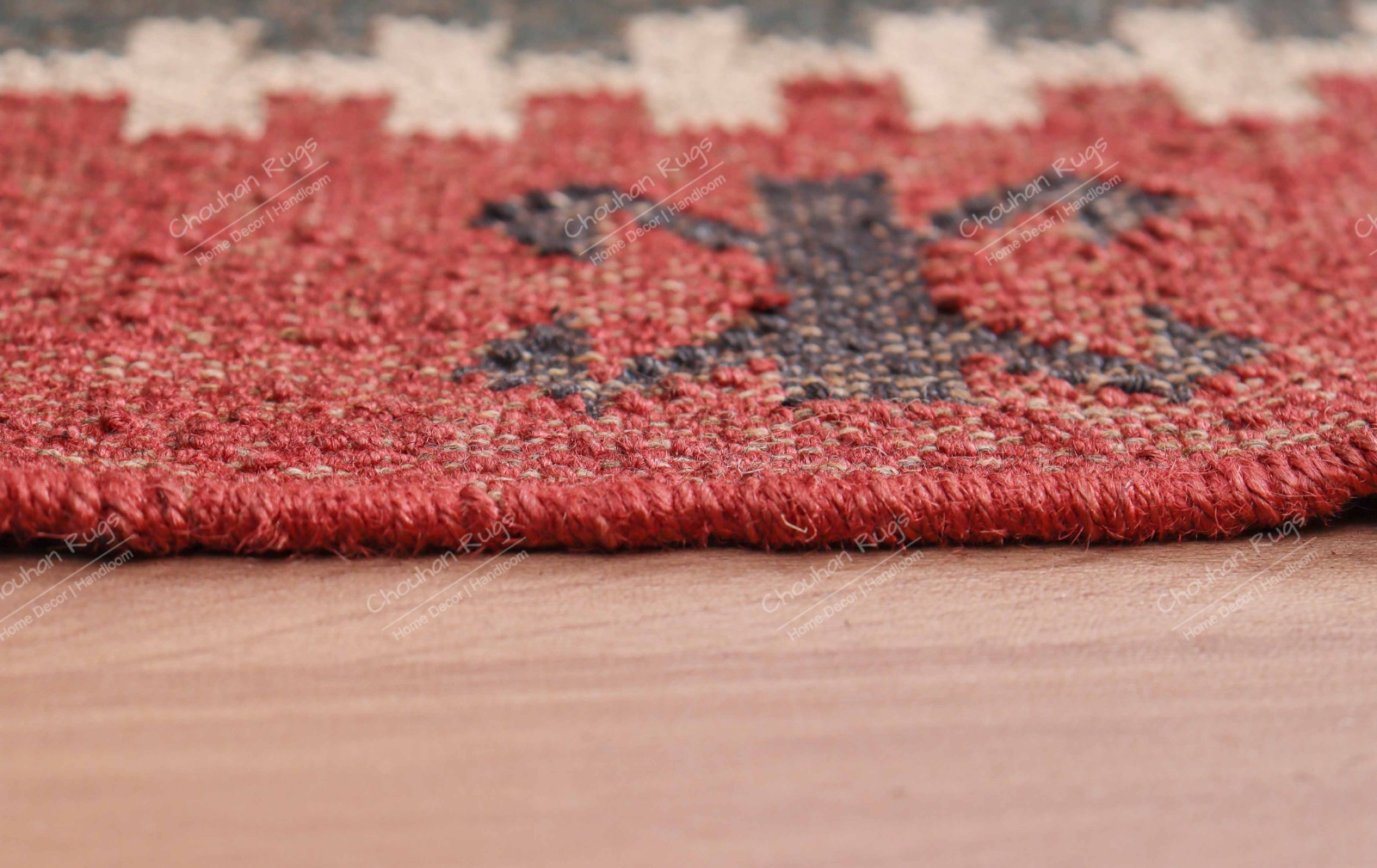 Indian Handwoven Wool Jute Kilim Rug With Multicolor Design Rug Fringes Jute Rug