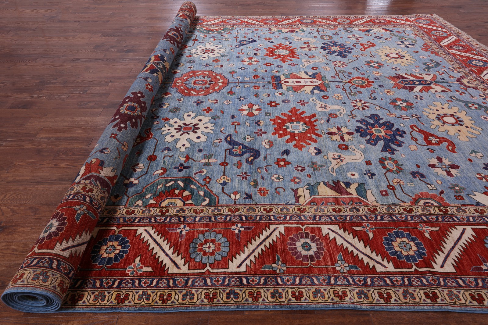 Hand Knotted Fine Serapi Wool Rug 13′ 8″ X 22′ 8″ – Q12643