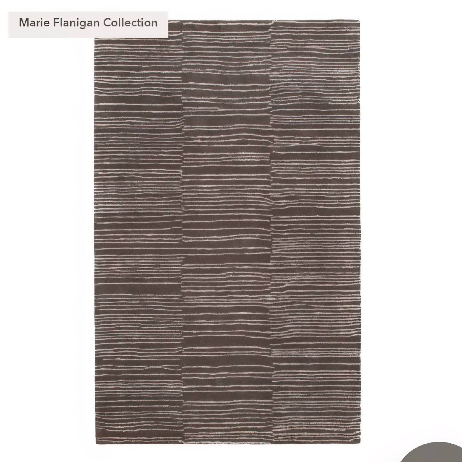 Wool Rug 3 X 5 Ft Annie Selke $325 Striae Brown Striped Modern 3×5 3′ X 5′