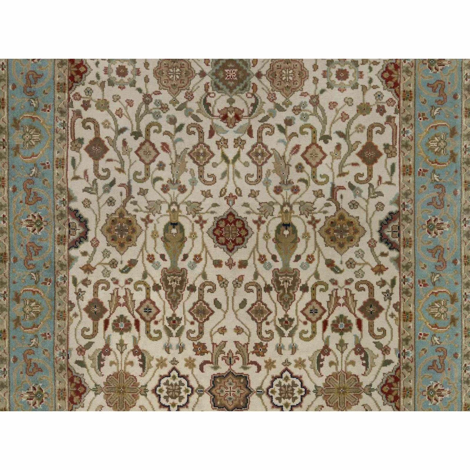 3′ x 15’6″ Ivory Kishoon Design New Zealand Wool Hand Knotted Runner Rug R91474