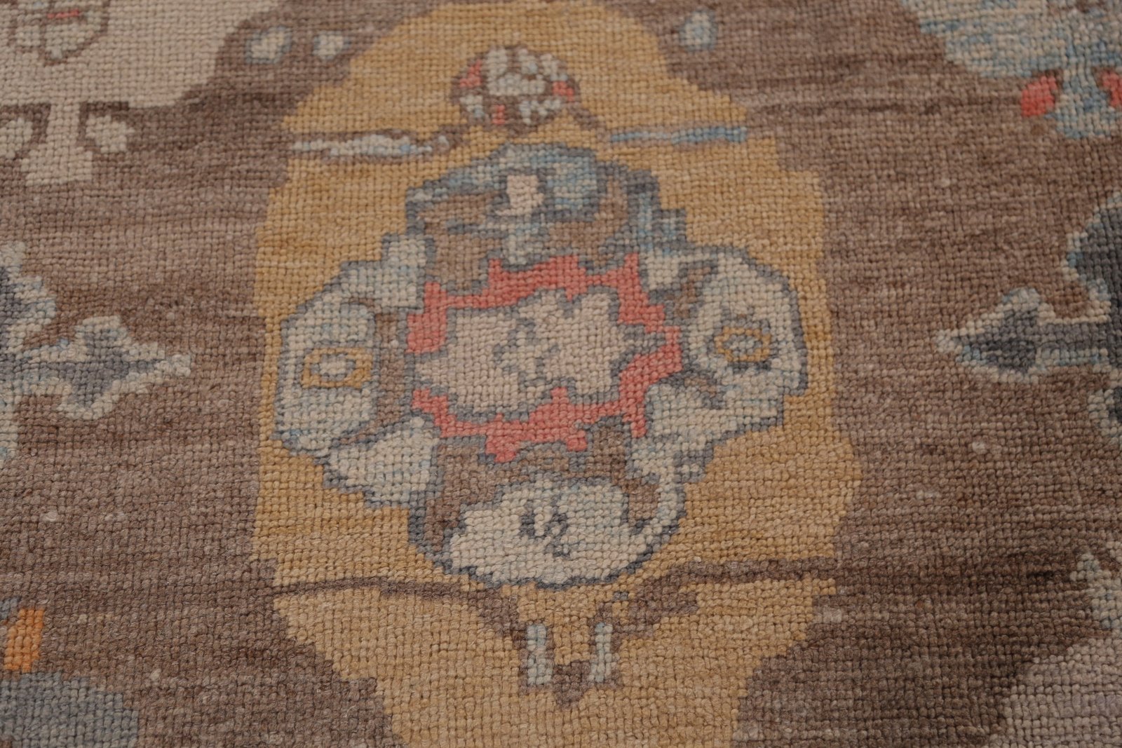 Vegetable Dye Handmade Oushak Turkish Living Room Area Rug Wool Carpet 9×12 ft