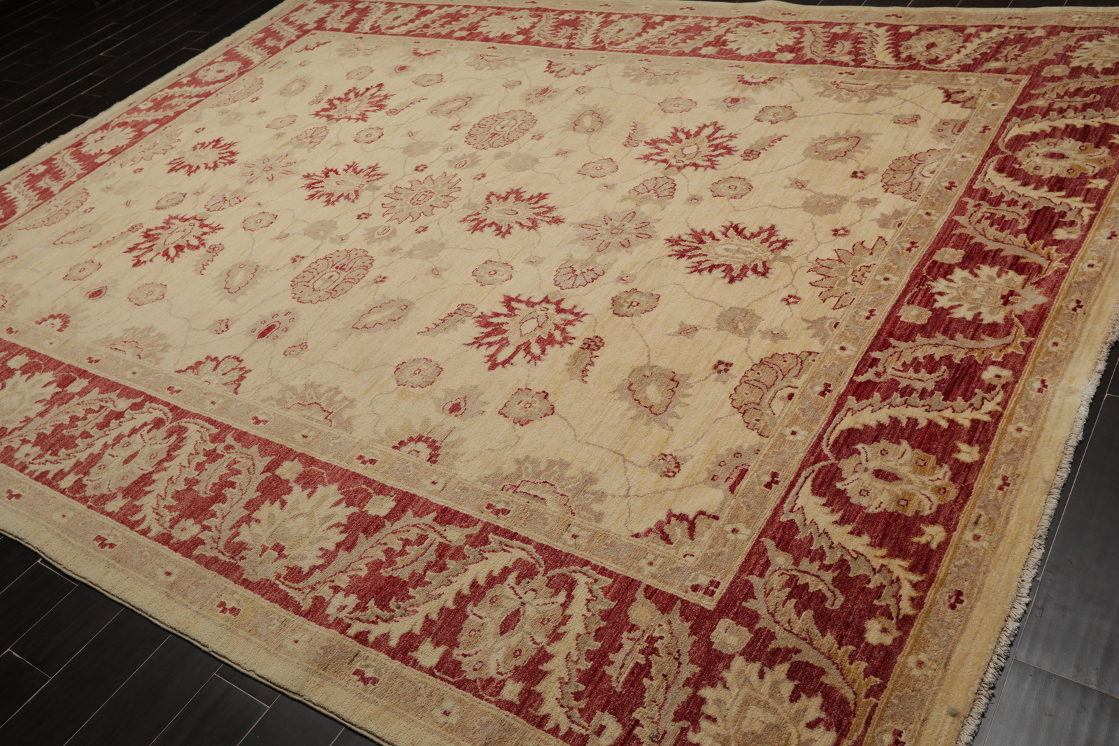 8’10” x 11’10” Hand Knotted Peshawar Stone wash Vegetable dyes Area Rug Camel