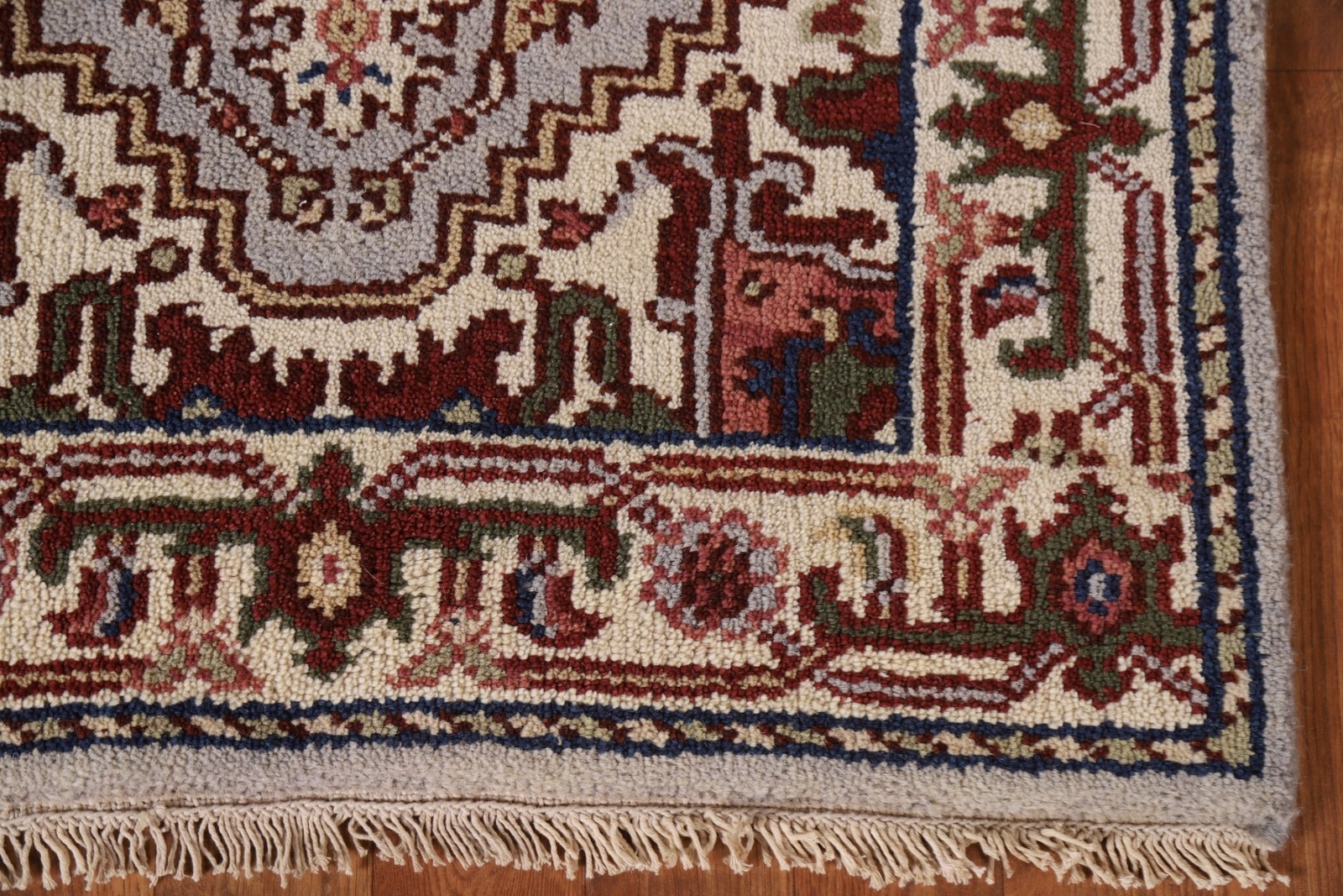 Light Blue Heriz Serapi Area Rug Narrow Runner 2′ 6″ x 6′ 0″ Handmade Carpet