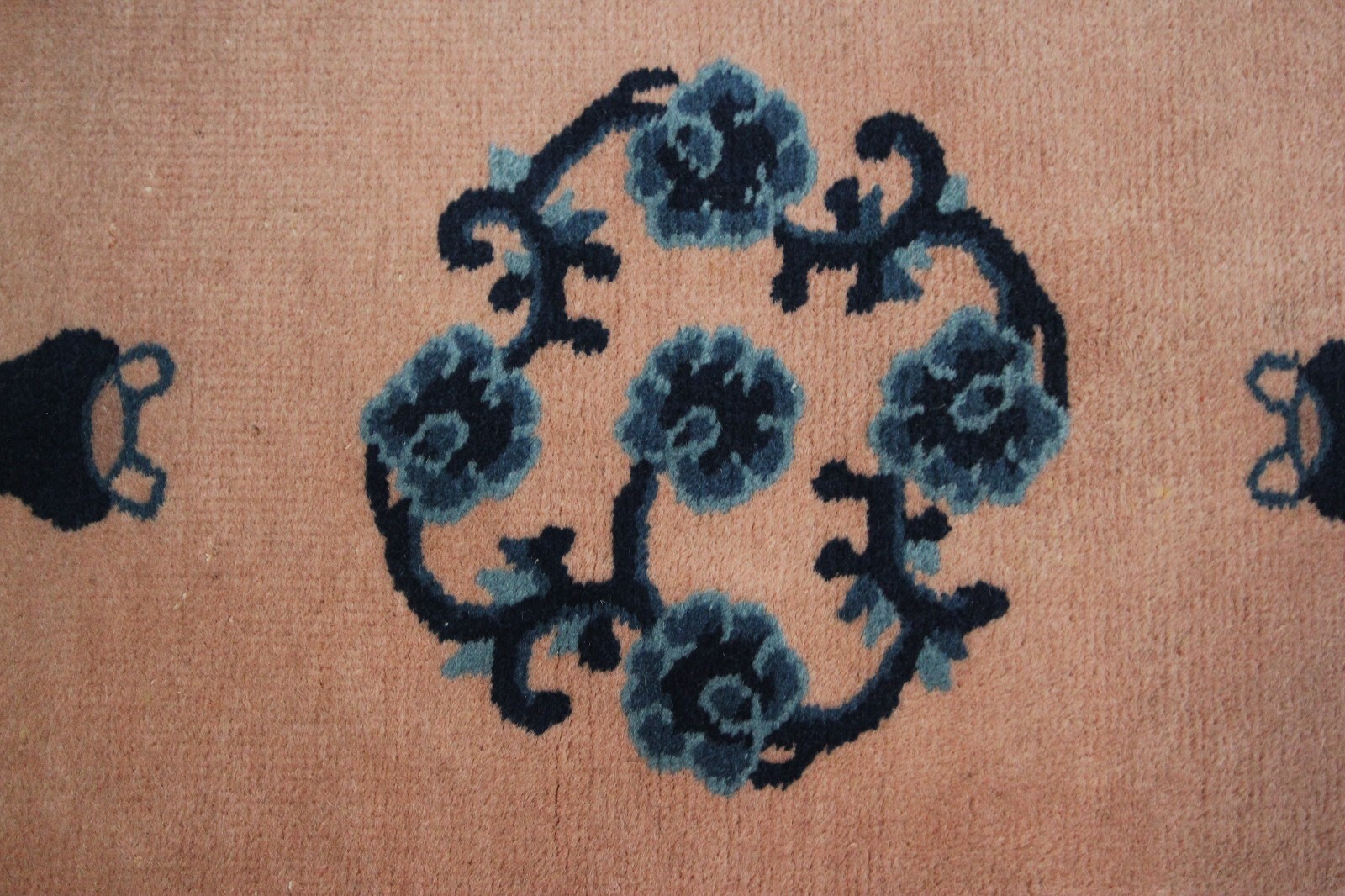 2×3 Antique Art Deco Chinese Handmade Rug Pink Purple 61cm x 91cm