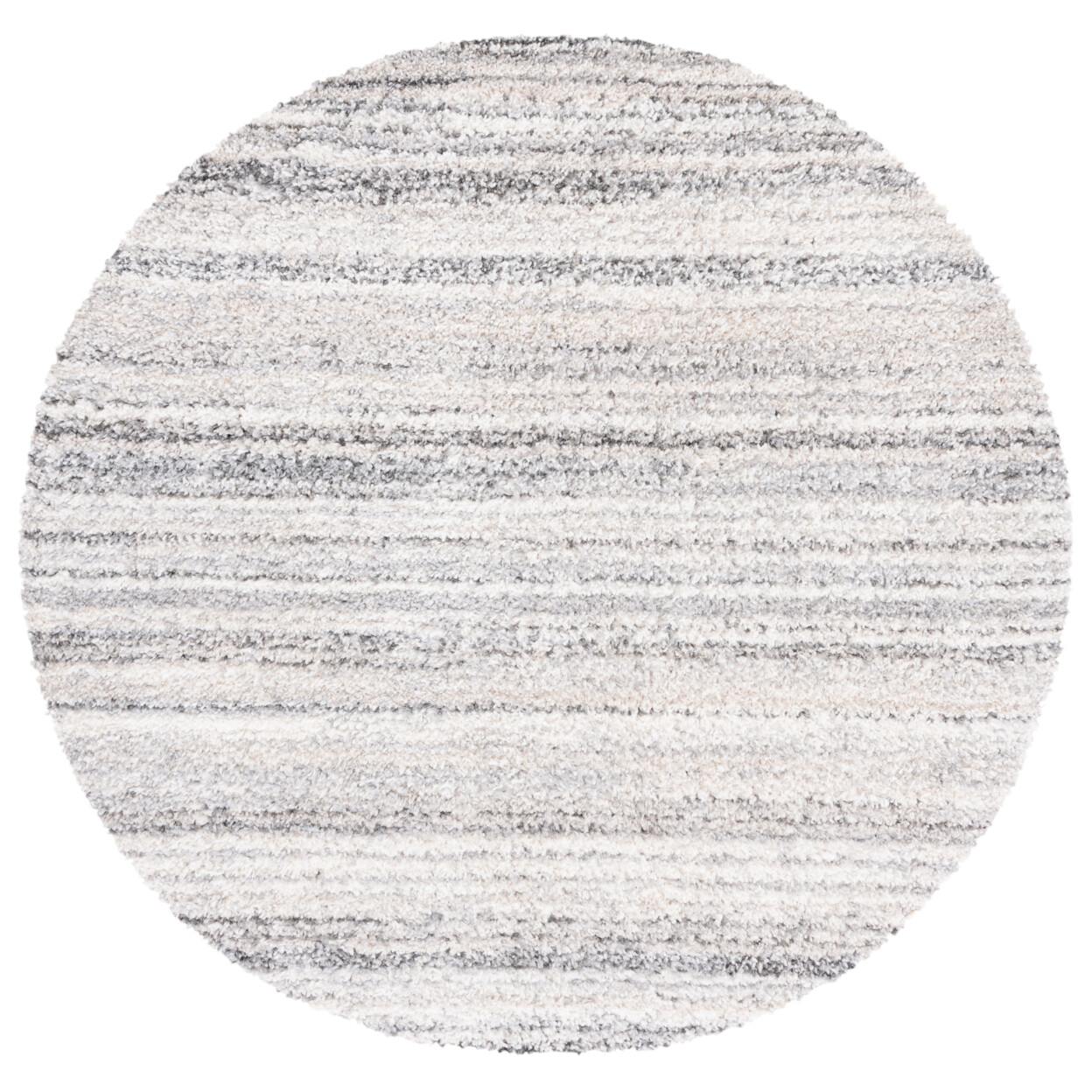 SAFAVIEH Berber Shag Collection BER406F Grey / Ivory Rug