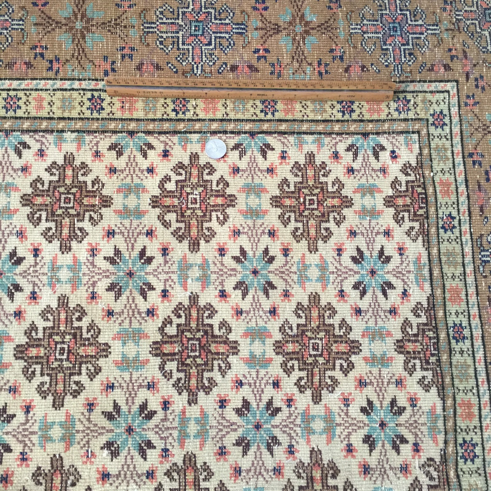 oriental rugs hand knotted wool 6’6×9’10 Origin India, Agra style