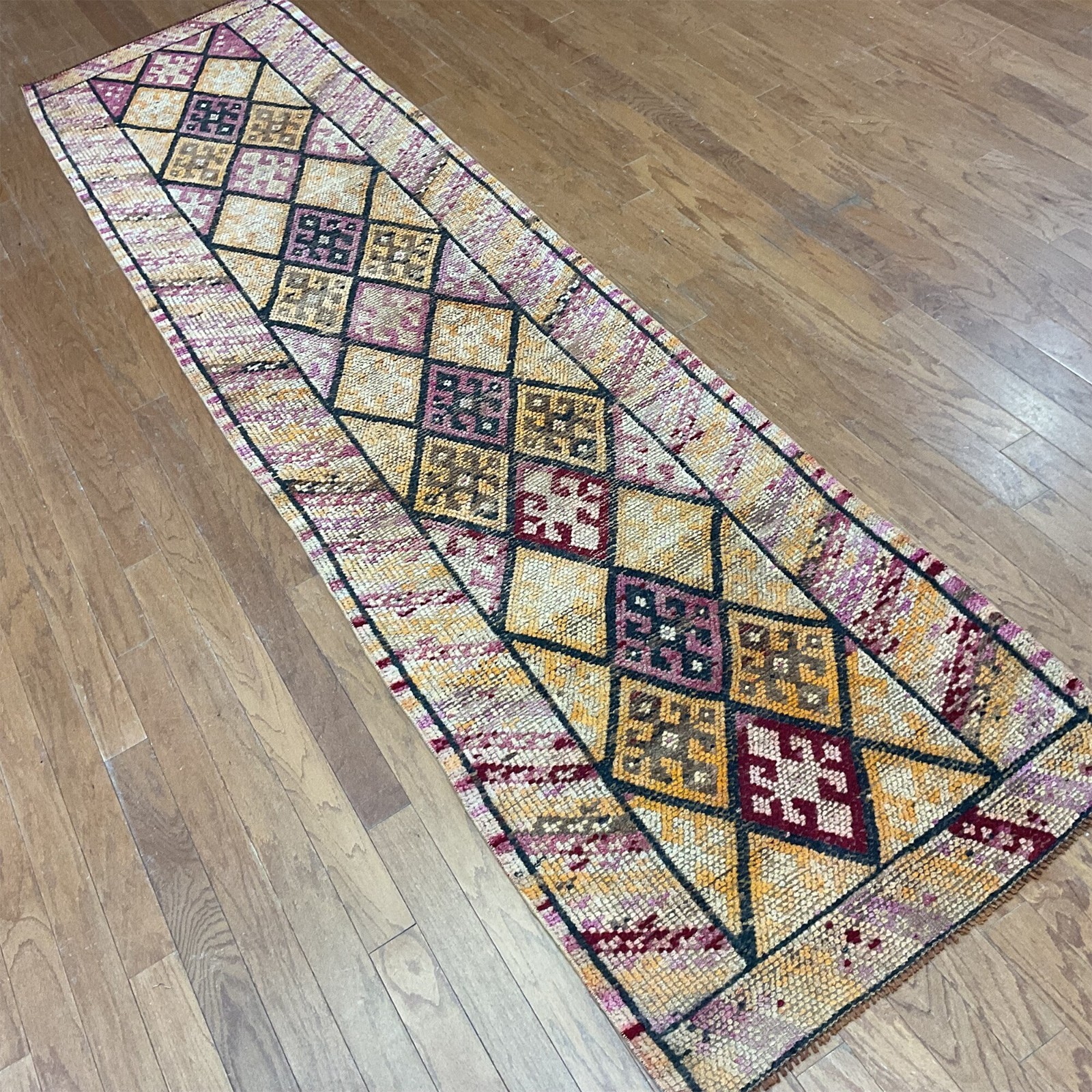 Handmade Turkish Oushak Wool Runner(2’9 X 10’11)