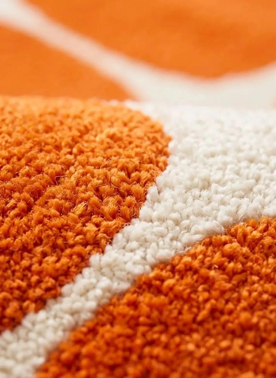 Hand Tufted Wool Runner Rug, Modern Orange Geometric Hallway Area Carpet 2×10