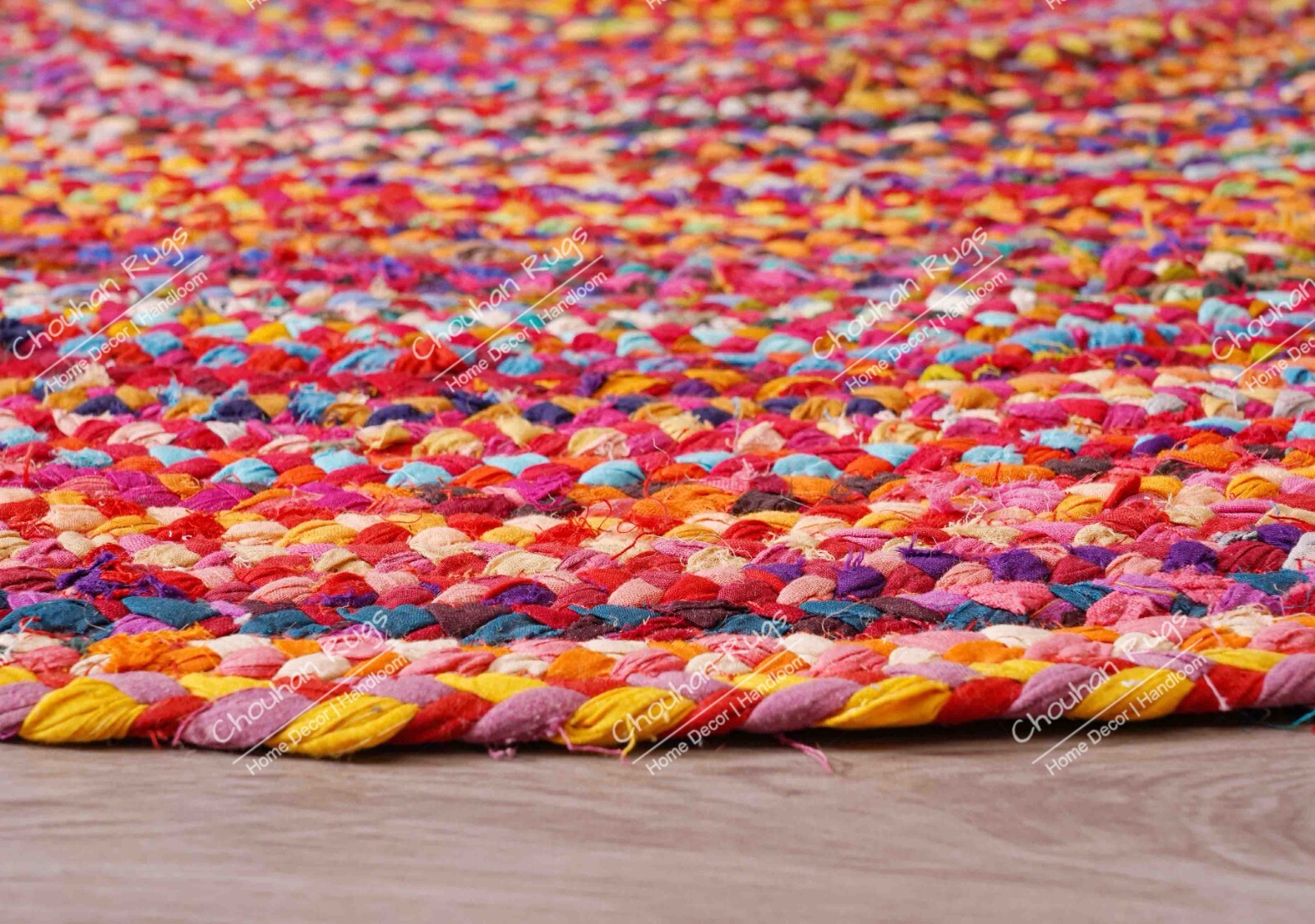 Colorful Oval Chindi Rug Home Decor Rugs Floor Decor Rug Vintage Cotton Area Rug