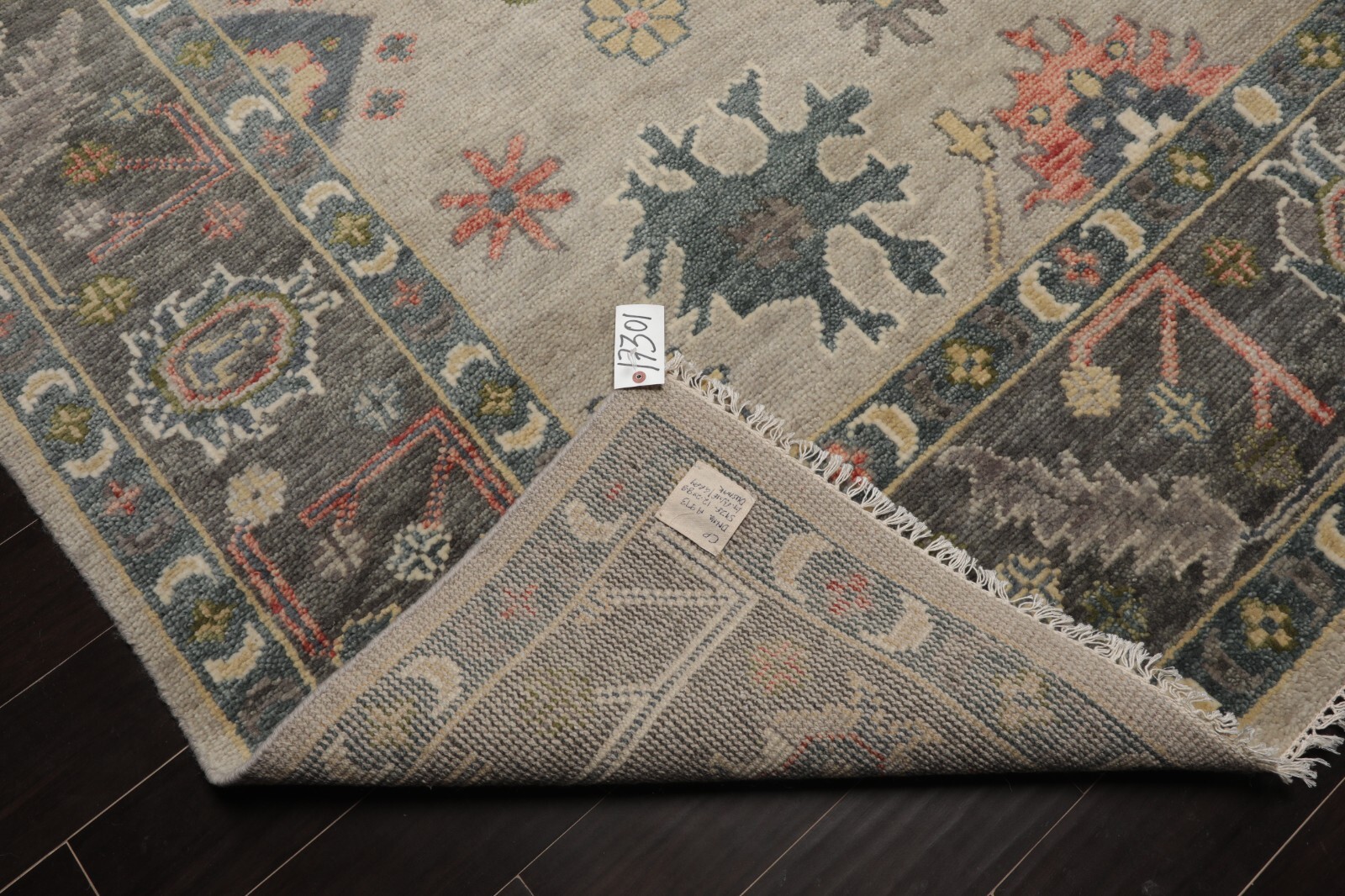 LoomBloom Multi Size Muted Turkish Oushak Hand Knotted 100% Wool Area Rug Gray