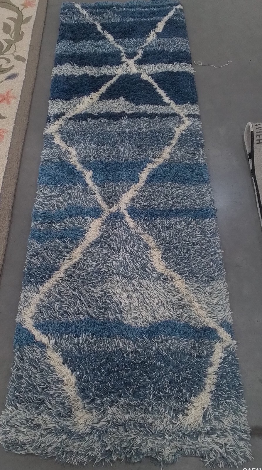 BLUE / IVORY 2′-3″ x 8′-0″ Flaw in Rug, Reduced Price 1172774344 CSB250M-28
