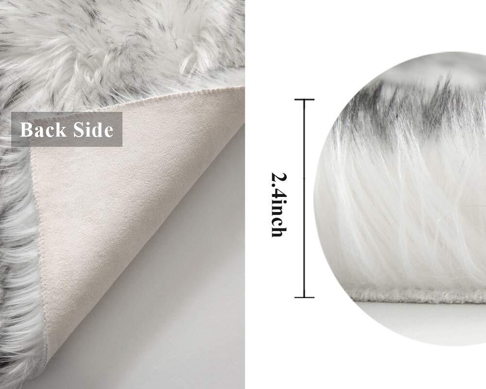 Large Carpet Faux Fur Sheepskin Area Rug Furry Rugs for Bedroom Living room Rugs