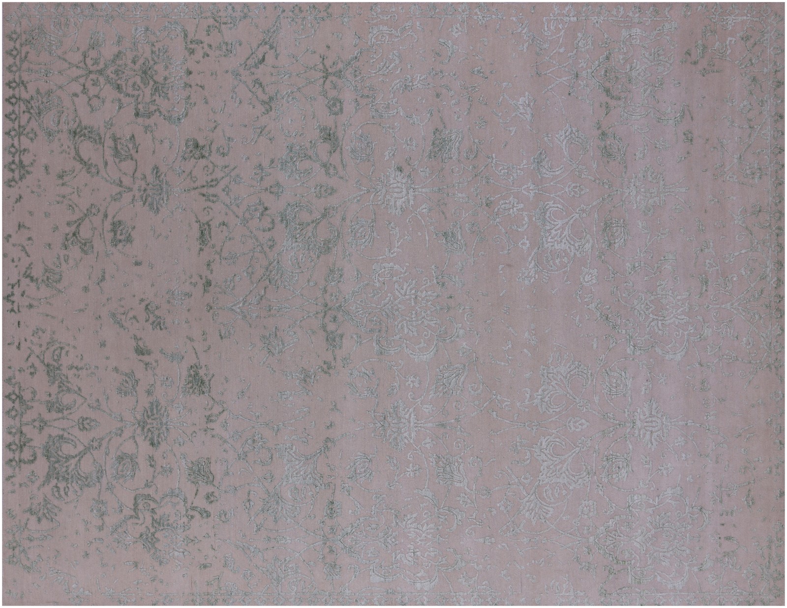 Traditional Wool & Silk Hand Knotted Rug 7′ 9″ X 10′ 2″ – Q21652