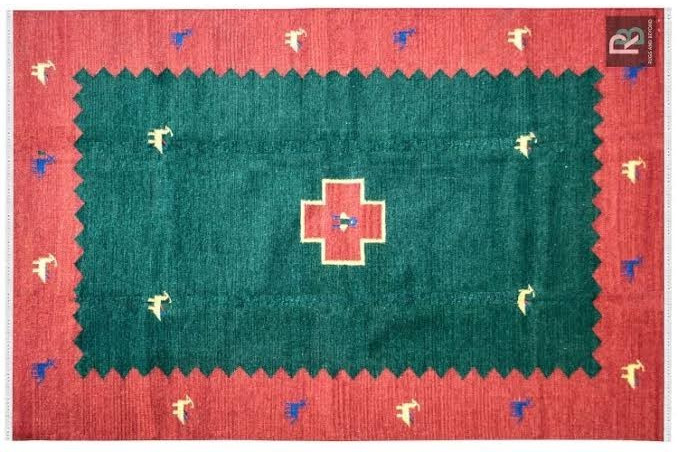 Antique Scandinavian Swedish Kilim Modern Gabbeh Handmade Flat weave Rug 6×9 Ft
