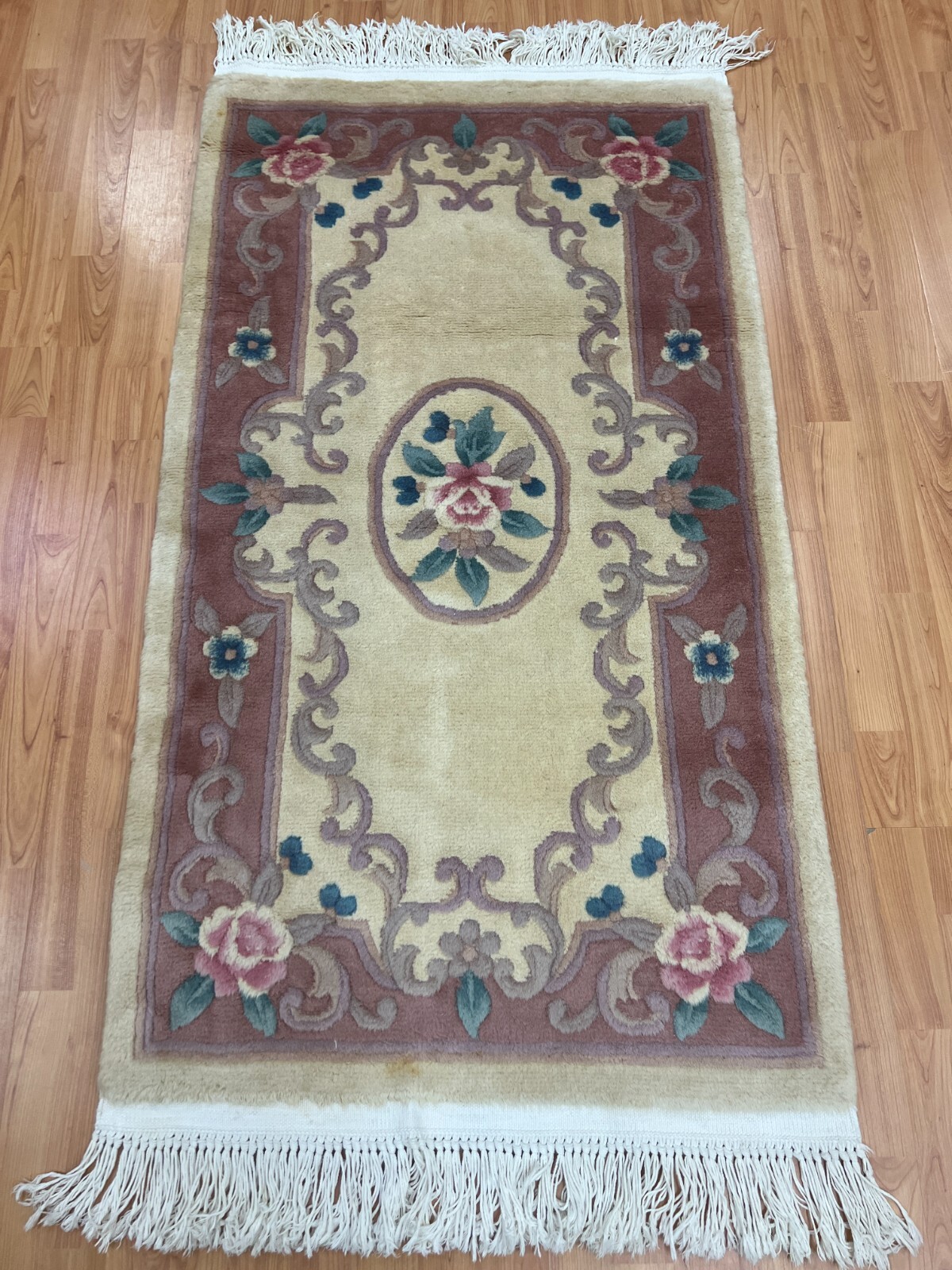 2’7″ x 4’7″ Chinese Aubusson Oriental Rug – Full Pile – Hand Made – 100% Wool